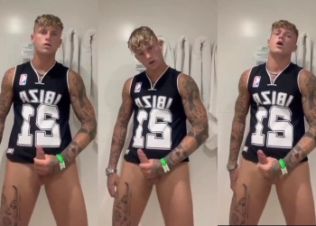 JustTheGays thumbnail for Fit jock jerks off - amateur gay porn from OnlyFans, MyVidster, GayForFans and more! - Jerk Off, Solo