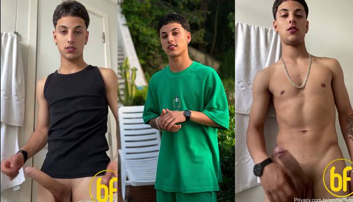 OnlyGays thumbnail for Gabriel Ritelli jerks his hard cock in the bathroom - amateur gay porn from OnlyFans, MyVidster, GayForFans and more! -