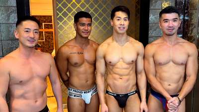 JustTheGays thumbnail for Japanese Hiroya, Taiwanese Daniel Zhang, Filipino Jepoy Drunk_Moreno and Hong Kong KianRaiX group fuck - amateur gay porn from OnlyFans, MyVidster, GayForFans and more! - Anal, Group