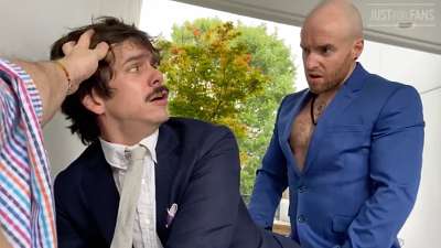 JustTheGays thumbnail for Jonah Wheeler (ShowOffJonah) and RickandGriff have a threesome