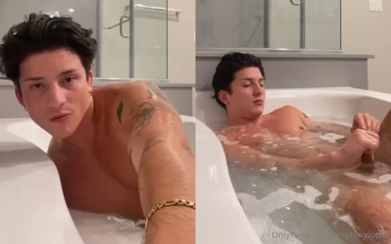 JustTheGays thumbnail for onlytonylopez takes a bath - amateur gay porn from OnlyFans, MyVidster, GayForFans and more! - Solo, Young & Twink