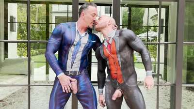 JustTheGays thumbnail for Taints And Body Paints with Michael Mejia – Rick and Griff - amateur gay porn from OnlyFans, MyVidster, GayForFans and more! - video