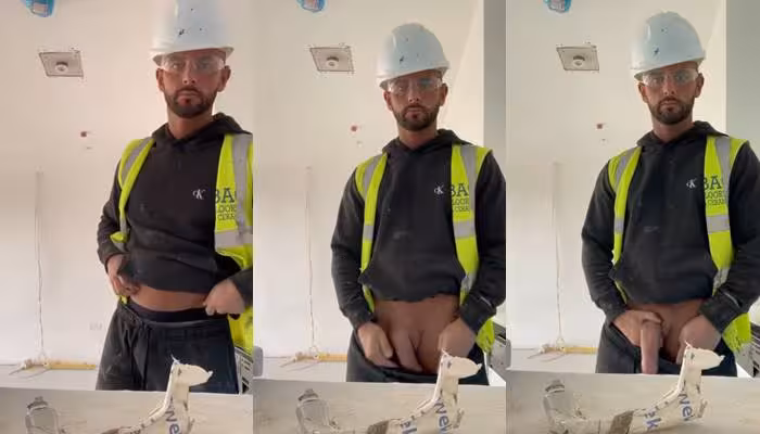 JustTheGays thumbnail for Clip of a construction worker showing off his massive cock - amateur gay porn from OnlyFans JustForFans GayForFans - 