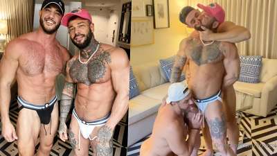 JustTheGays thumbnail for KC Jaye (FitnessFreak) and Jax – fucking with Danny Star - amateur gay porn from OnlyFans, MyVidster, GayForFans and more! - Anal