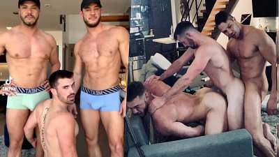 JustTheGays thumbnail for Muscle lads KC Jaye (FitnessFreak), Jax and gtfo_sammy have a steamy threesome - Part 2 - amateur gay porn from OnlyFans, MyVidster, GayForFans and more! - Bareback, Group, Muscle, video