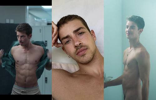 onlytwinks thumbnail for Leaked video of actor Manu Rios jerking his hot cock in a plane bathroom
