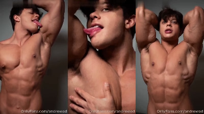 JustTheGays thumbnail for Showing off my biceps and licking them – Andrewad - amateur gay porn from OnlyFans, MyVidster, GayForFans and more! - Solo