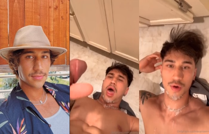 JustTheGays thumbnail for Evan Lamicella shoots cum all over his face on the bathroom floor - amateur gay porn from OnlyFans JustForFans GayForFans - 