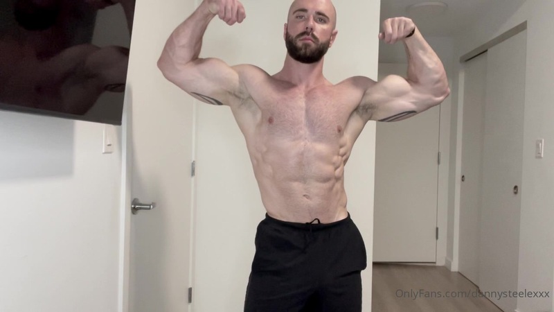 JustTheGays thumbnail for Showing off my muscles and jerking off till I cum – Danny Steele (DannySteeleXXX) - amateur gay porn from OnlyFans, MyVidster, GayForFans and more! - Muscle