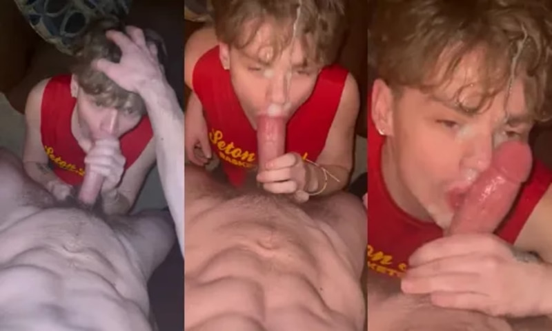 JustTheGays thumbnail for Young and sexy twink gets sprayed with a big load of cum after sucking a juicy cock - amateur gay porn from OnlyFans, MyVidster, GayForFans and more! - Oral, Young & Twink