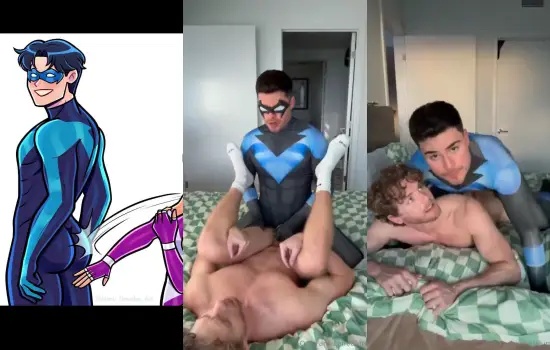 JustTheGays thumbnail for Alurdun – fucking in costume - amateur gay porn from OnlyFans, MyVidster, GayForFans and more! - Anal