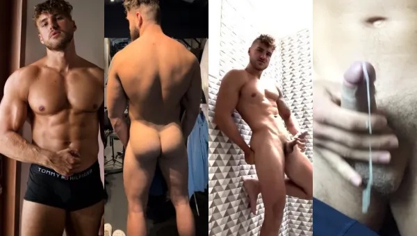 JustTheGays thumbnail for Fitness coach strokes his dripping cock and shoots a massive load - amateur gay porn from OnlyFans, MyVidster, GayForFans and more! - Jerk Off, Solo