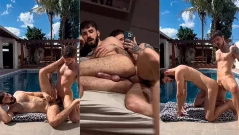 JustTheGays thumbnail for Ivan Dotcom and Felippe Masson fuck by the pool - amateur gay porn from OnlyFans JustForFans GayForFans - Anal, Outdoor