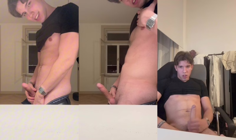 JustTheGays thumbnail for Fit boy Manutwinkx strokes his dick and cums over his tight young body – Manuel Krones (Manutwinkx) - amateur gay porn from OnlyFans JustForFans GayForFans - 
