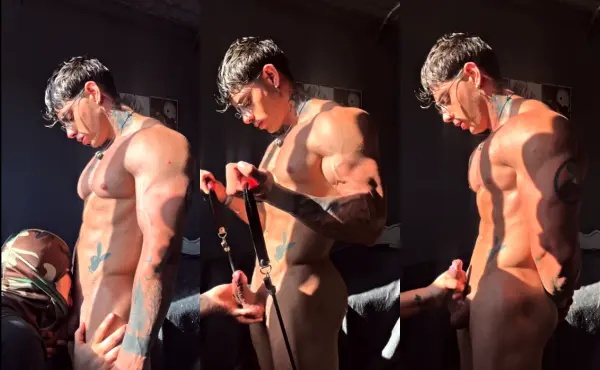 JustTheGays thumbnail for Slave worships me while I workout naked and hard - amateur gay porn from OnlyFans, MyVidster, GayForFans and more! - Worship