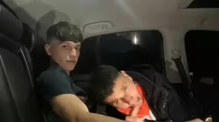 JustTheGays thumbnail for Uncut Twinks Fuck Bareback 2 – Jay Magnus and Rey King fuck in the back of a car - amateur gay porn from OnlyFans JustForFans GayForFans - 