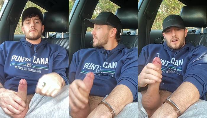 JustTheGays thumbnail for Beefy guy jerks off and cums in the car - amateur gay porn from OnlyFans, MyVidster, GayForFans and more! - Jerk Off, Solo