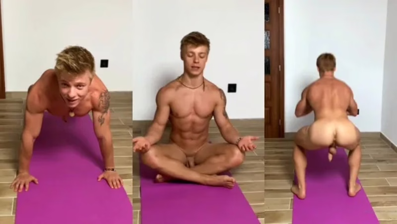 onlytwinks thumbnail for Fit twink works out naked