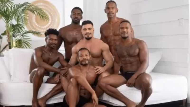 JustTheGays thumbnail for Rico Marlon's Gangbang – 5 hung big black studs - Marlon Costa, Caio Rodrigues, Jhon Felipe, Pierre Carioca, Thomas Black - amateur gay porn from OnlyFans JustForFans GayForFans - 