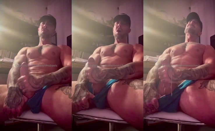 JustTheGays thumbnail for Stroking my cock and making myself cum hard – Kameron Michaels - amateur gay porn from OnlyFans, MyVidster, GayForFans and more! - Daddy, Jerk Off, Muscle, Solo