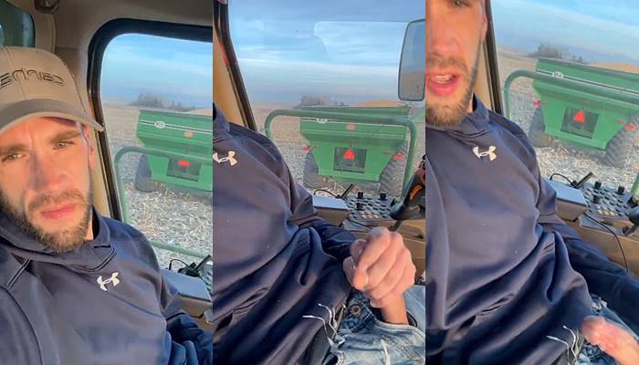 JustTheGays thumbnail for Farmer jerks off in the cab of the tractor - amateur gay porn from OnlyFans, MyVidster, GayForFans and more! - Jerk Off