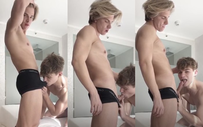 JustTheGays thumbnail for Frostyonly – sucking Toran Rohde (toranssexlife) - amateur gay porn from OnlyFans, MyVidster, GayForFans and more! - Oral, Young & Twink