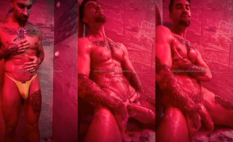 JustTheGays thumbnail for Having a shower and jerking off until I shoot a big thick load – Kameron Michaels (kameronmichaels) - amateur gay porn from OnlyFans JustForFans GayForFans - 
