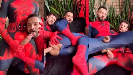 JustTheGays thumbnail for Igor Lucios and Tim Kruger fuck in spiderman costumes – Part 2 - amateur gay porn from OnlyFans, MyVidster, GayForFans and more! - Anal, Bareback, Big Cock
