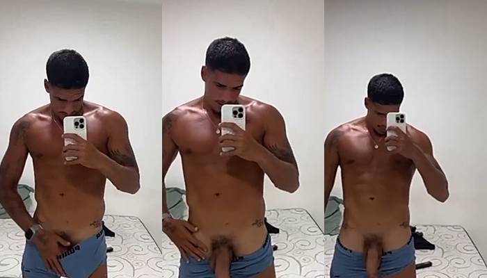 JustTheGays thumbnail for Stud latin shows off his horse cock - amateur gay porn from OnlyFans, MyVidster, GayForFans and more! - Jerk Off, Big Cock