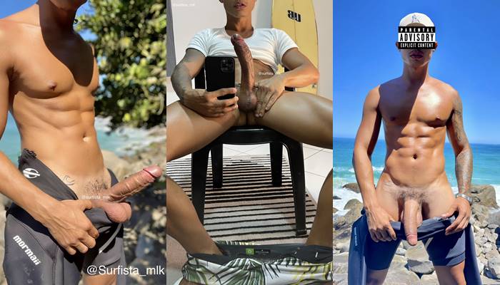 JustTheGays thumbnail for Surfista_MLK jerks his big cock and cums on his hand - amateur gay porn from OnlyFans, MyVidster, GayForFans and more! - Latin, Jerk Off, Solo