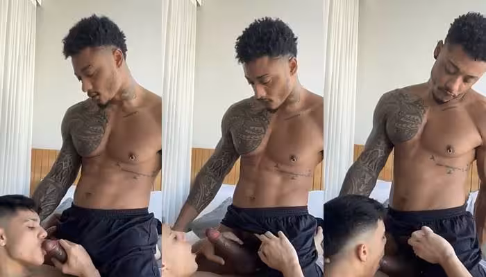 JustTheGays thumbnail for Victorqz and Brublack – a cock-sucking session - amateur gay porn from OnlyFans JustForFans GayForFans - Oral