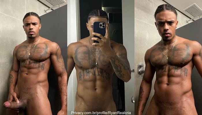 JustTheGays thumbnail for A clip of Ryan Realcria taking a shower and jerking his BBC - amateur gay porn from OnlyFans, MyVidster, GayForFans and more! - Big Cock, Black, Muscle, Shower