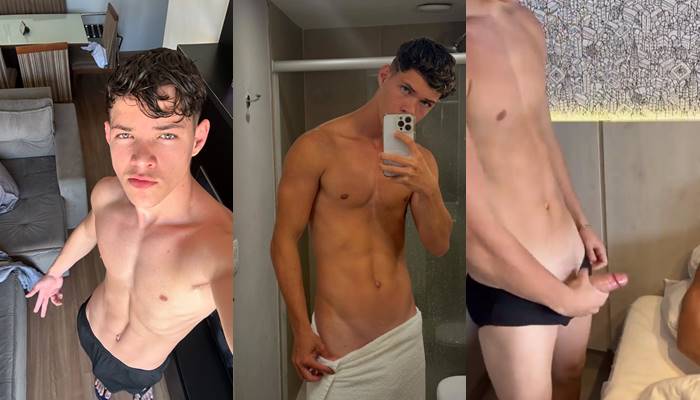 JustTheGays thumbnail for Charles Matheus jerks off in the shower - amateur gay porn from OnlyFans, MyVidster, GayForFans and more! - Shower, Latin, Jerk Off, Solo