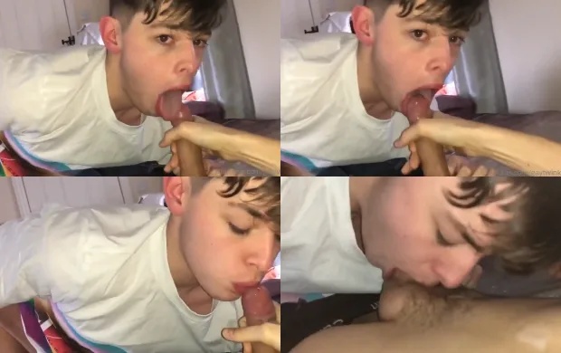 JustTheGays thumbnail for Gaytwink0001 – twink sucks on a cock and licks up cum - amateur gay porn from OnlyFans, MyVidster, GayForFans and more! - Oral, Young & Twink