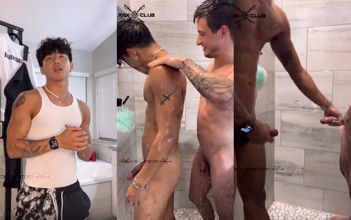 JustTheGays thumbnail for Rax Club – jerking together and kissing in the shower - amateur gay porn from OnlyFans, MyVidster, GayForFans and more! - Shower, Interracial, Jerk Off, Young & Twink