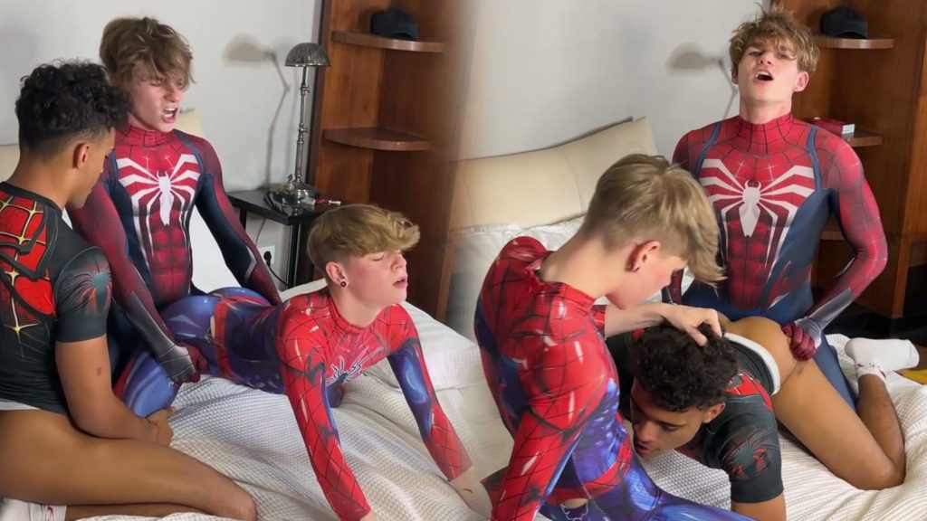 JustTheGays thumbnail for SpiderTwinks – a threesome with LuisTwinkyy - amateur gay porn from OnlyFans, MyVidster, GayForFans and more! - Anal, Group, Young & Twink