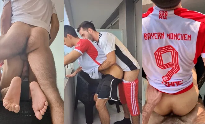 JustTheGays thumbnail for Onlymati69 gets fucked on the balcony for all to see - amateur gay porn from OnlyFans, MyVidster, GayForFans and more! - Outdoor, Anal, Latin, Rimming, Bareback, Young & Twink