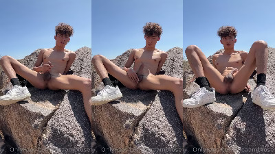 JustTheGays thumbnail for 250 likes and ill fuck my boyfriend on this rock next time – Luca Ambrose - amateur gay porn from OnlyFans, MyVidster, GayForFans and more! - Anal, Outdoor, Solo, Young & Twink