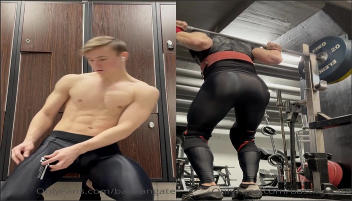 JustTheGays thumbnail for A clip of Bastian Gate working out - amateur gay porn from OnlyFans, MyVidster, GayForFans and more! - Muscle