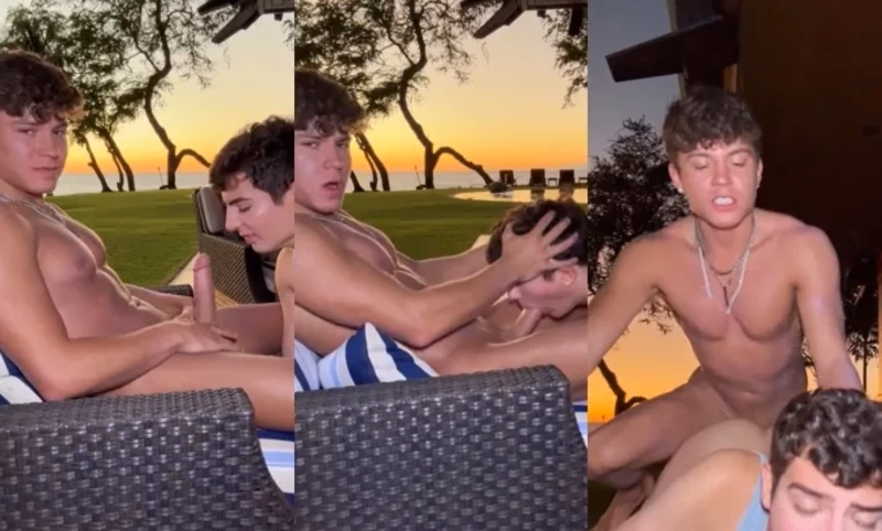 thumbnail for Kayleb Alexander sucks Drake Von at sunset before his fucking