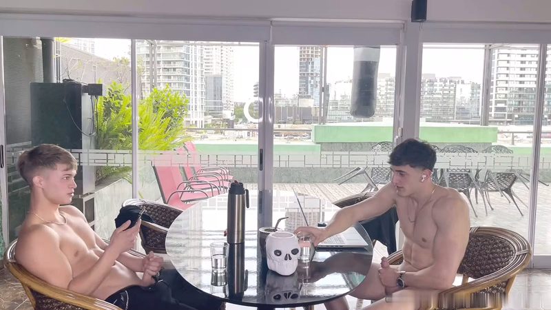 JustTheGays thumbnail for Kitoshelby00 and Nova Ashwood jerk off together at the table - amateur gay porn from OnlyFans JustForFans GayForFans - Jerk Off, Muscle, Young/Twink