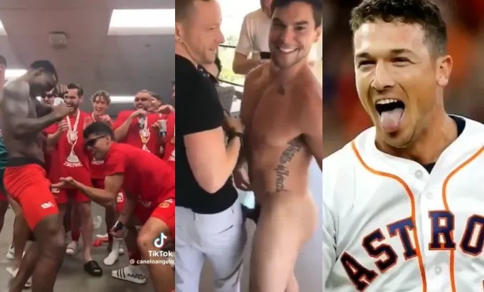 JustTheGays thumbnail for Compilation of “straight” guys fooling around - amateur gay porn from OnlyFans, MyVidster, GayForFans and more! - Group