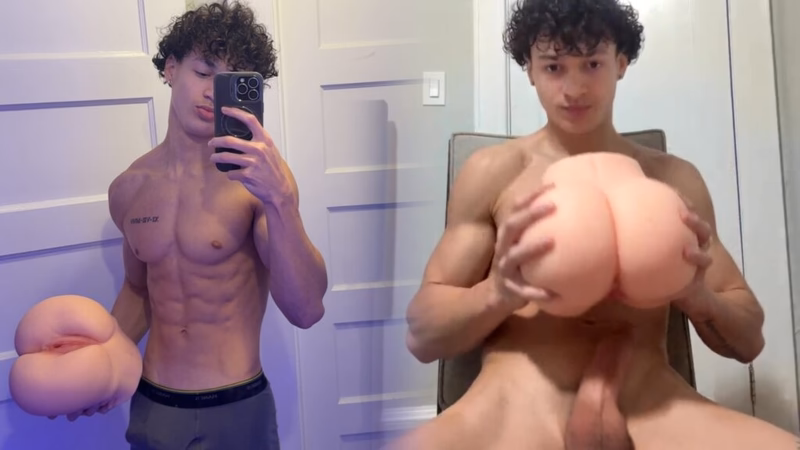 JustTheGays thumbnail for Loverrboyleo fucks a silicone pussy - amateur gay porn from OnlyFans JustForFans GayForFans - 