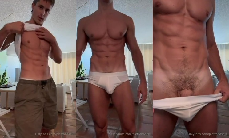 JustTheGays thumbnail for Pietro Boselli (pietroboselli) – Showing off my muscular body and getting my cock hard - amateur gay porn from OnlyFans, MyVidster, GayForFans and more! - Jerk Off, Muscle, Solo