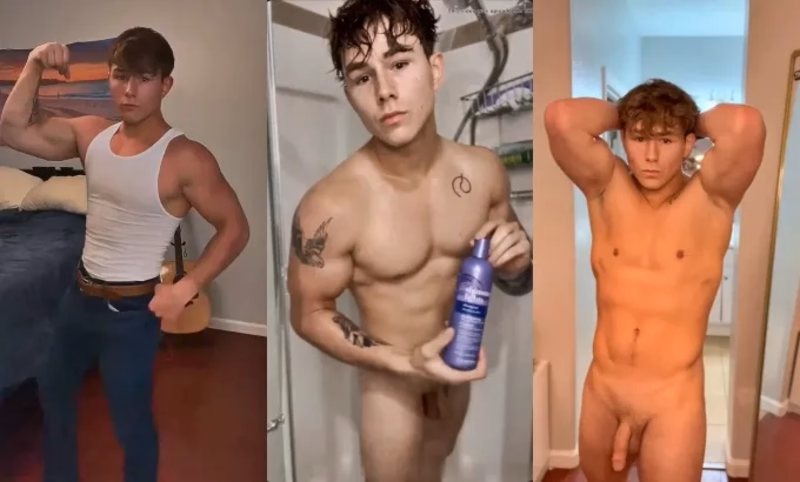 JustTheGays thumbnail for Cute TikToker shows off in the shower - amateur gay porn from OnlyFans JustForFans GayForFans -