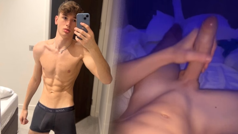 JustTheGays thumbnail for Hung 18 year old college student Kai Woods jerks off and cums on his abs - amateur gay porn from OnlyFans JustForFans GayForFans - Big Cock, Jerk Off, Solo, Young & Twink