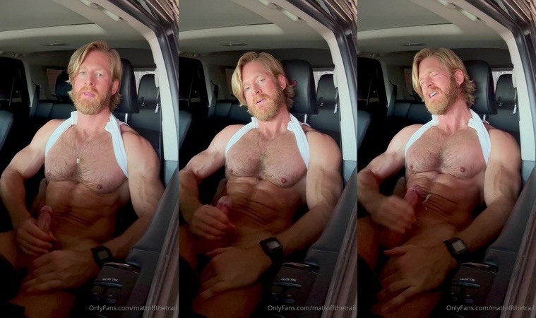 JustTheGays thumbnail for Jerking off in my car and shooting a load over my muscular body – Matthew Dubbe (mattoffthetrail) - amateur gay porn from OnlyFans, MyVidster, GayForFans and more! - Jerk Off, Muscle, Solo
