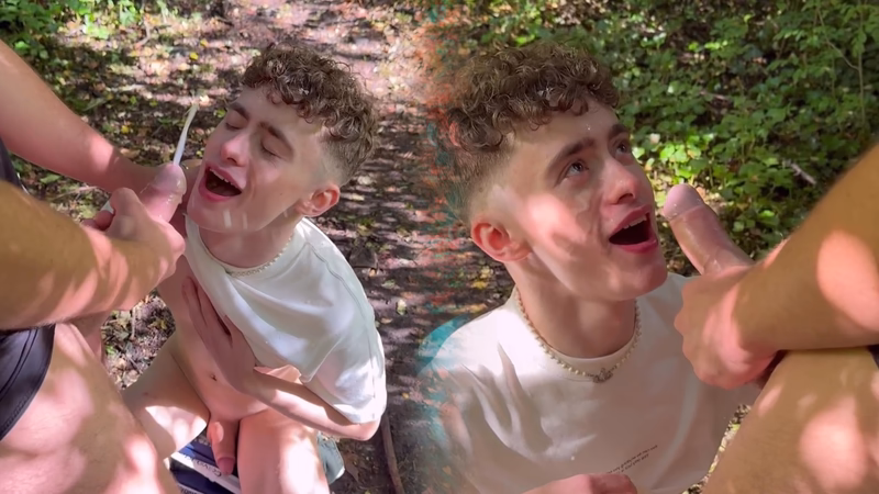 onlytwinks thumbnail for Tom Baker sucks and Britboysxxx in the woods before getting a facial
