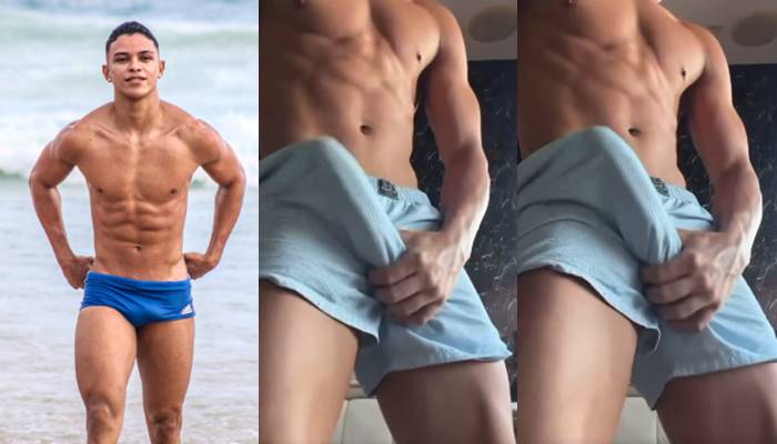 JustTheGays thumbnail for Bernardo Salles teases you with his hard cock – a clip - amateur gay porn from OnlyFans, MyVidster, GayForFans and more! - Muscle, Solo, Big Cock