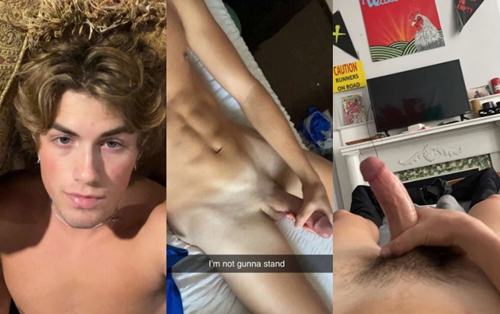 JustTheGays thumbnail for College hunk shows off his cock – a compilation - amateur gay porn from OnlyFans, MyVidster, GayForFans and more! - Young & Twink, Solo